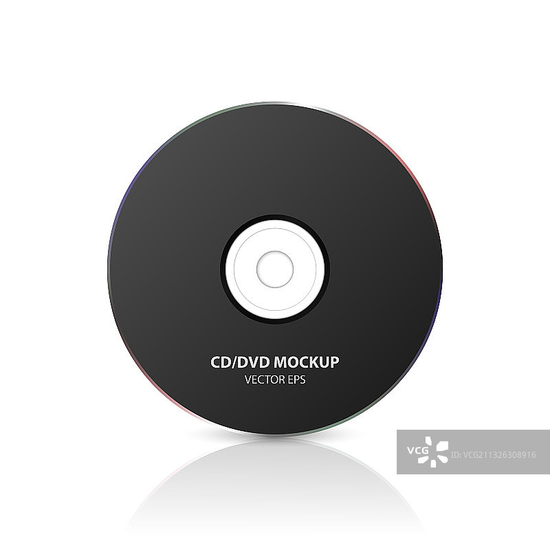 3D逼真黑色空白CD DVD特写图片素材