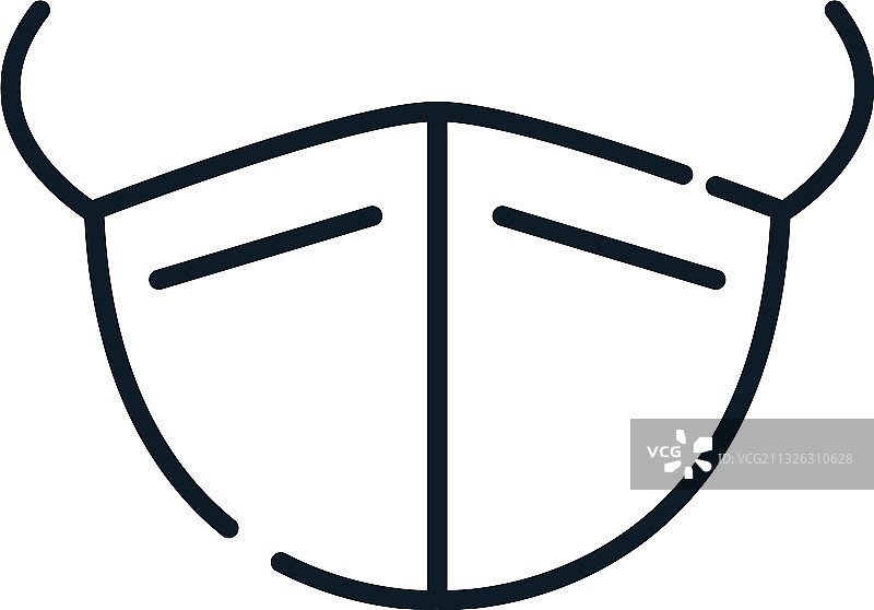 健康医用口罩防护线性图标图片素材