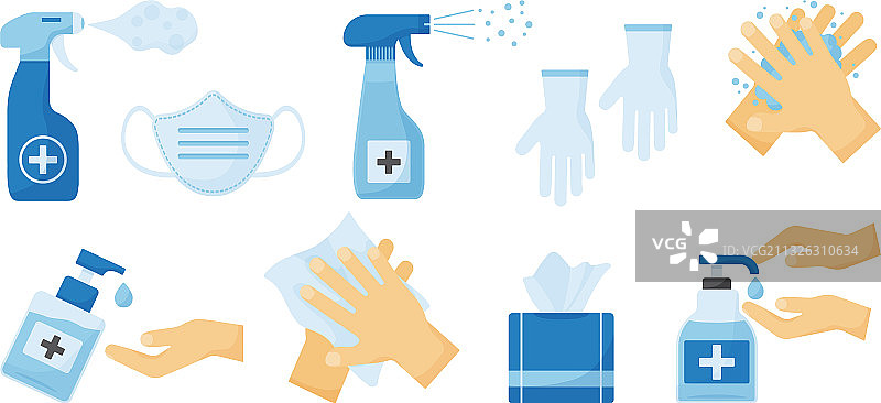手部卫生消毒图标图片素材