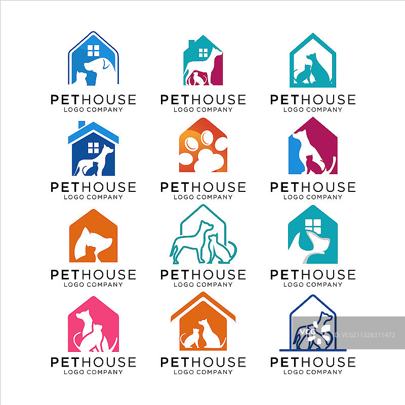 宠物店宠物屋宠物护理标志设计图片素材