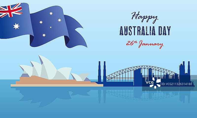 扁平风格澳大利亚日概念图片素材