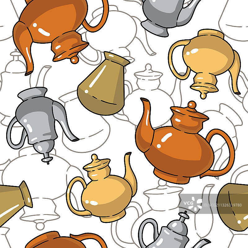 水壶无缝图案图片素材