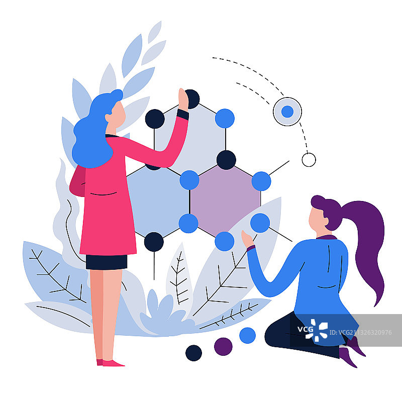 女性化学家或生物学家科学家图片素材