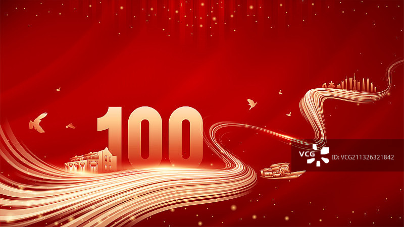 建党节100周年图片素材