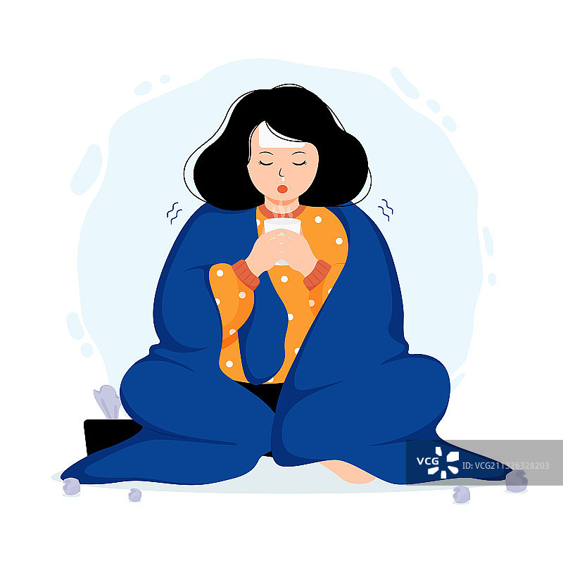 感冒的人图片素材