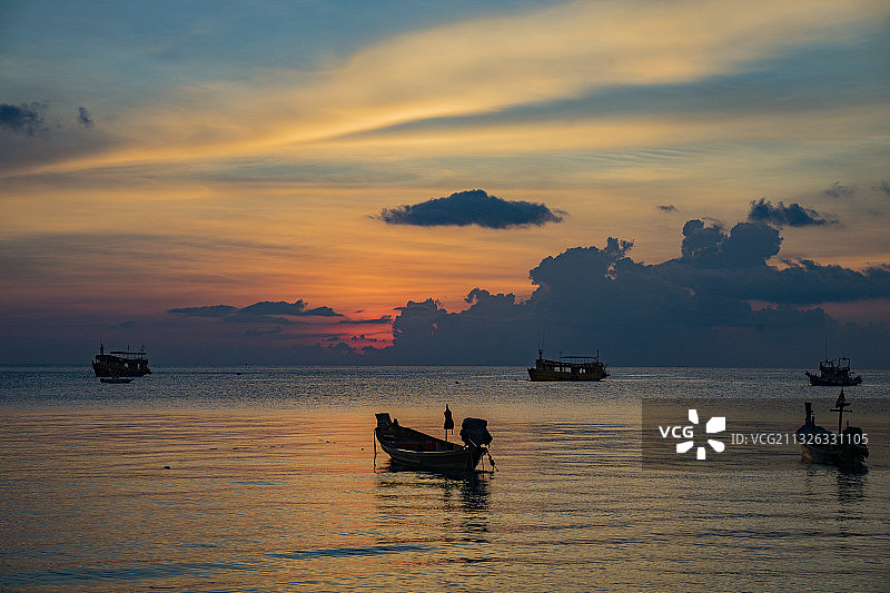 日落涛岛图片素材