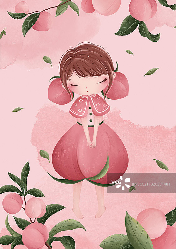 水果女孩图片素材