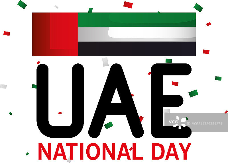 带有国旗设计的阿联酋国庆日图片素材