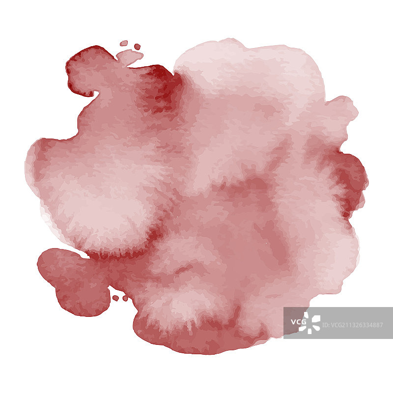 深红色污渍水彩手绘图片素材