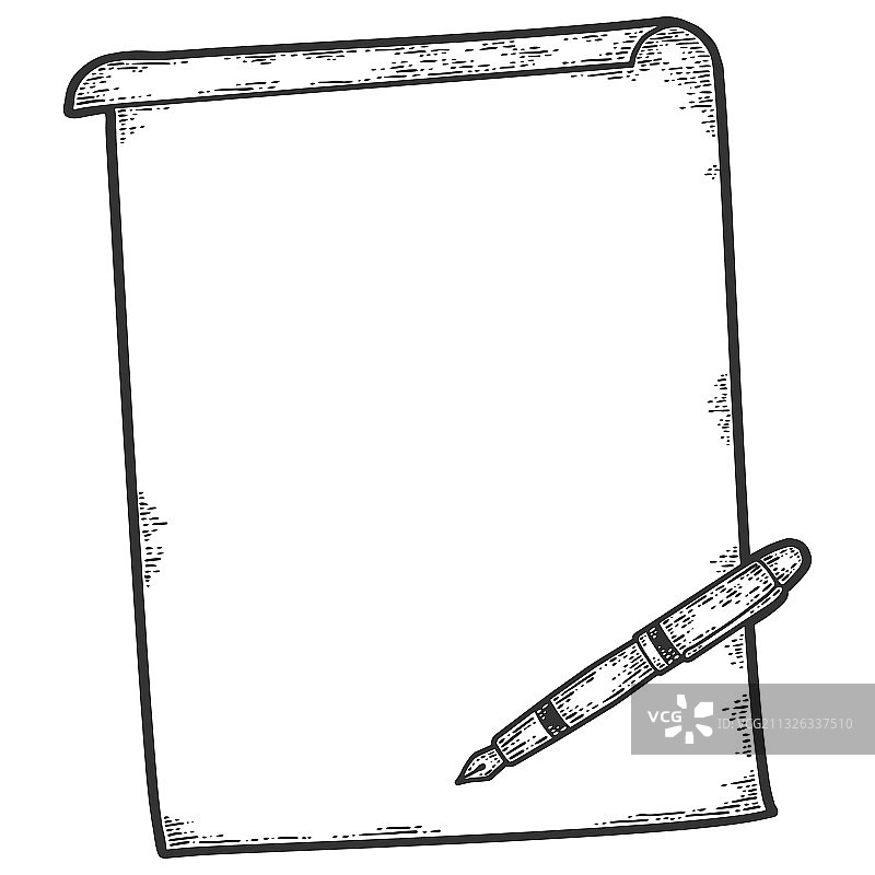 空白纸张和手工雕刻图片素材