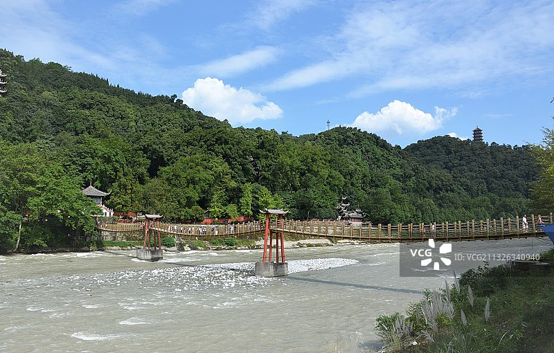 四川都江堰景区风光16图片素材