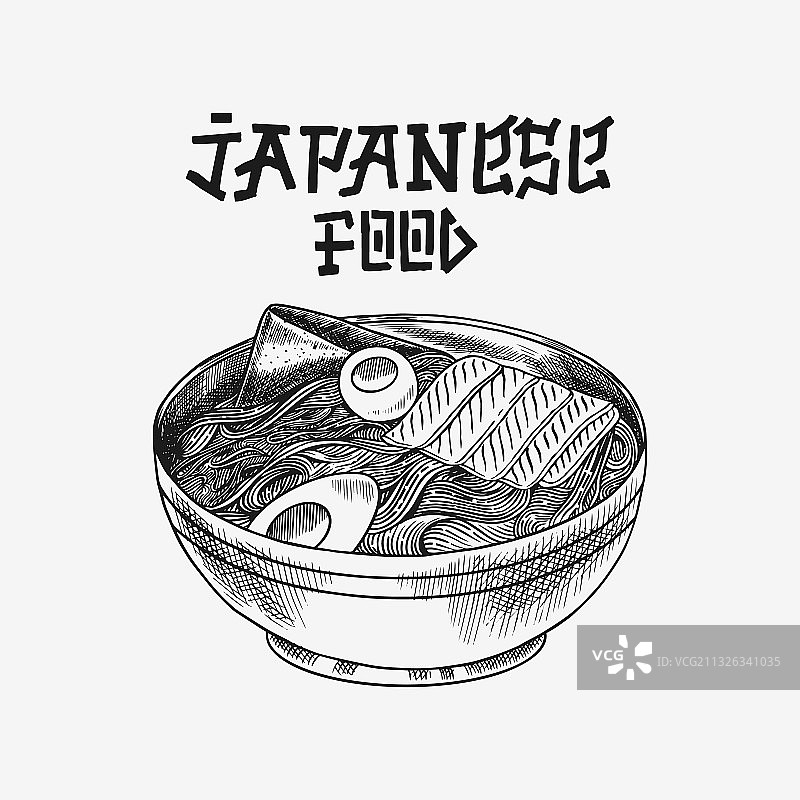 日式亚洲拉面汤面图片素材