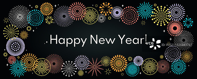 新年烟花banner图片素材