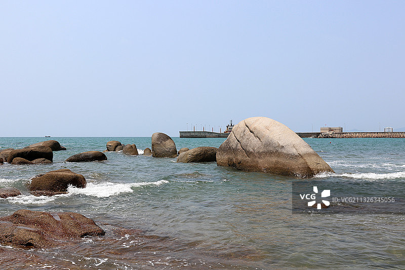 三亚大小洞天景区的大海图片素材