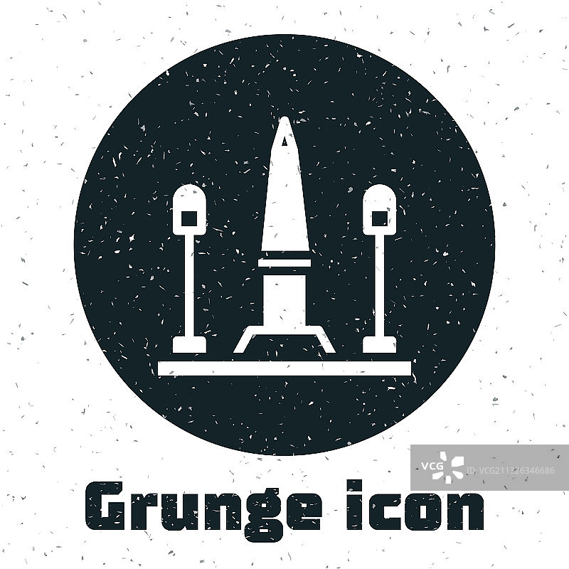 Grunge风格法国巴黎协和广场图标图片素材