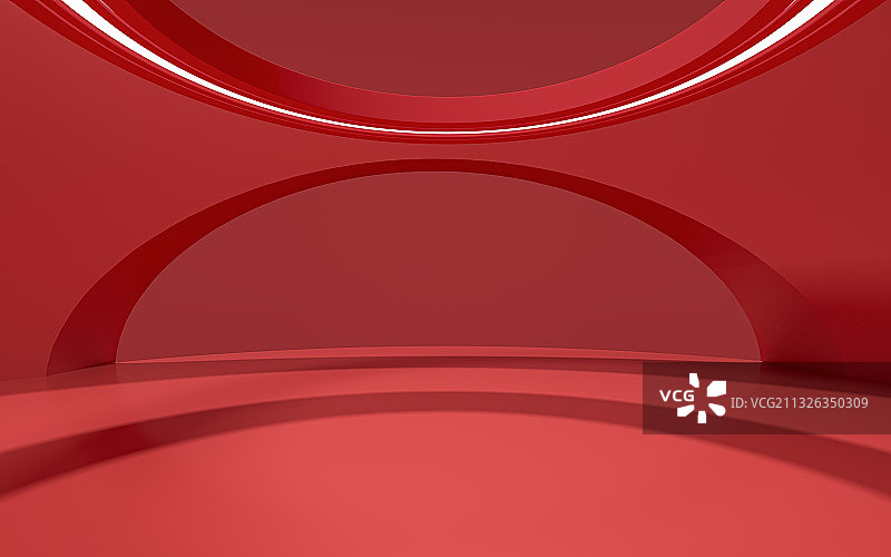 红色人造空间三维图形图片素材