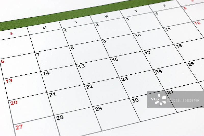 日历特写图片素材