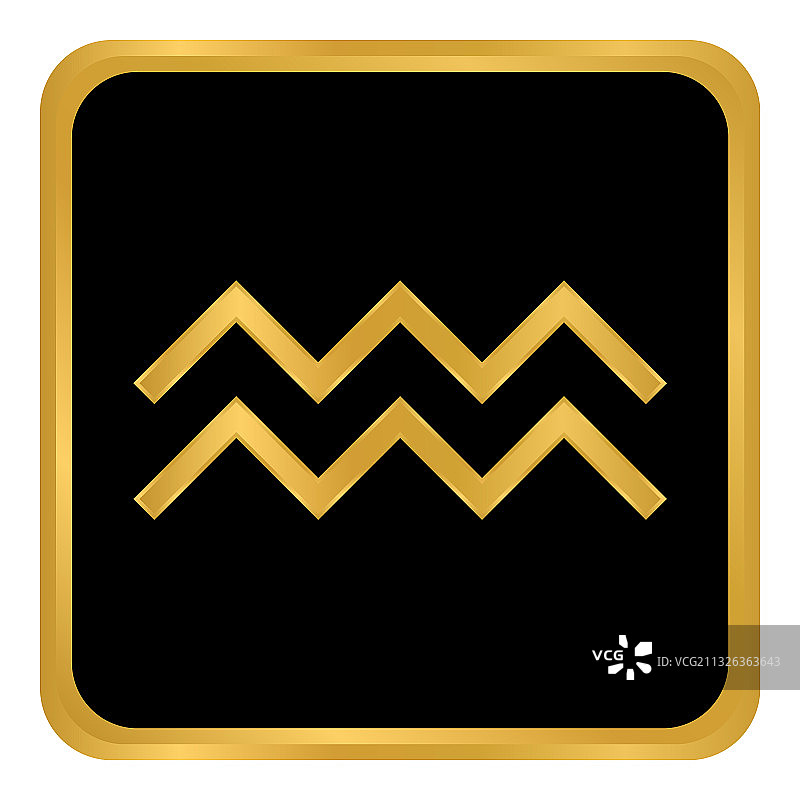 白色背景上的水瓶座符号图片素材