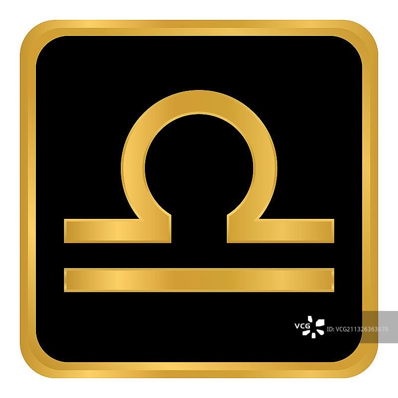 白色背景上的天秤座符号图片素材