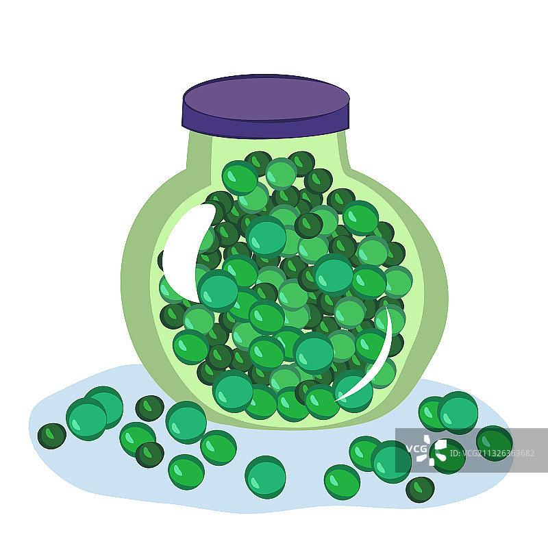 玻璃罐装青豆图片素材