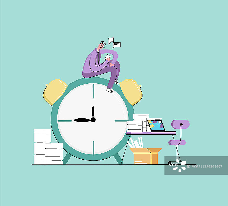 拖延症抽象概念图片素材