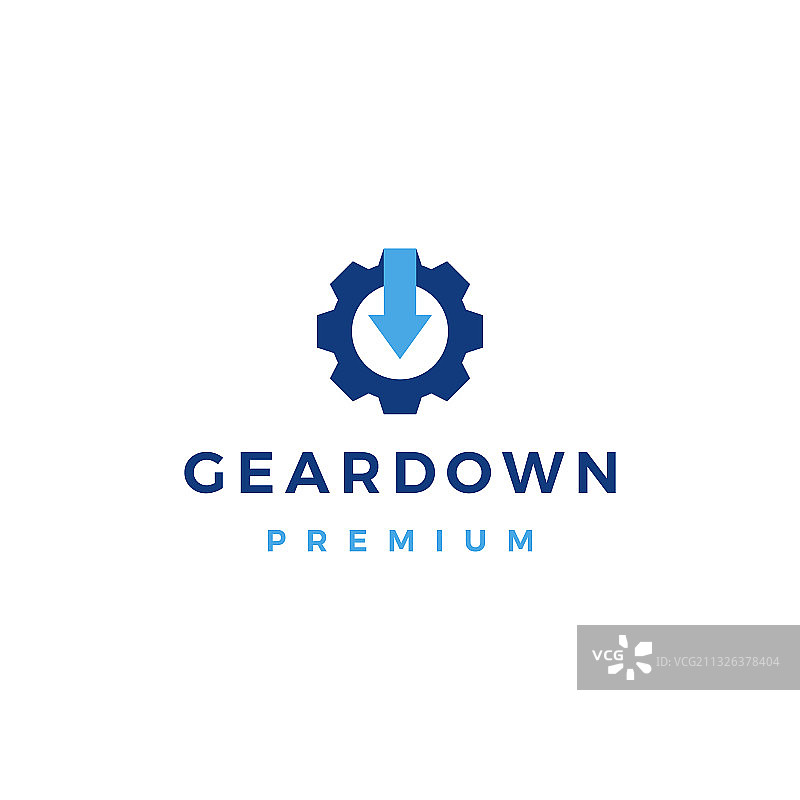 齿轮向下箭头标志图标图片素材