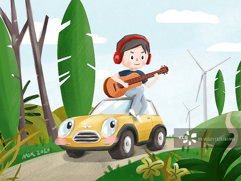 带着音乐旅行图片素材