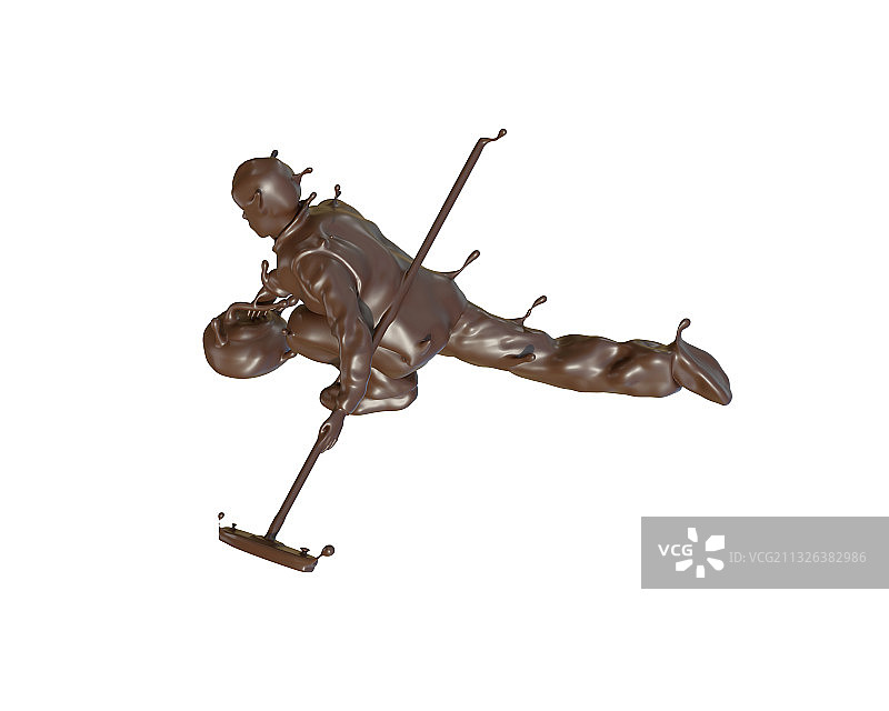 巧克力质感冰壶运动图片素材