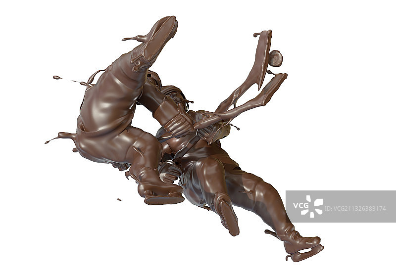 巧克力质感冰球运动图片素材