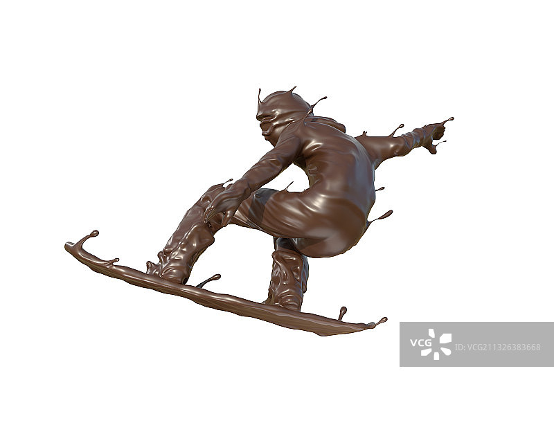 巧克力质感单板滑雪图片素材