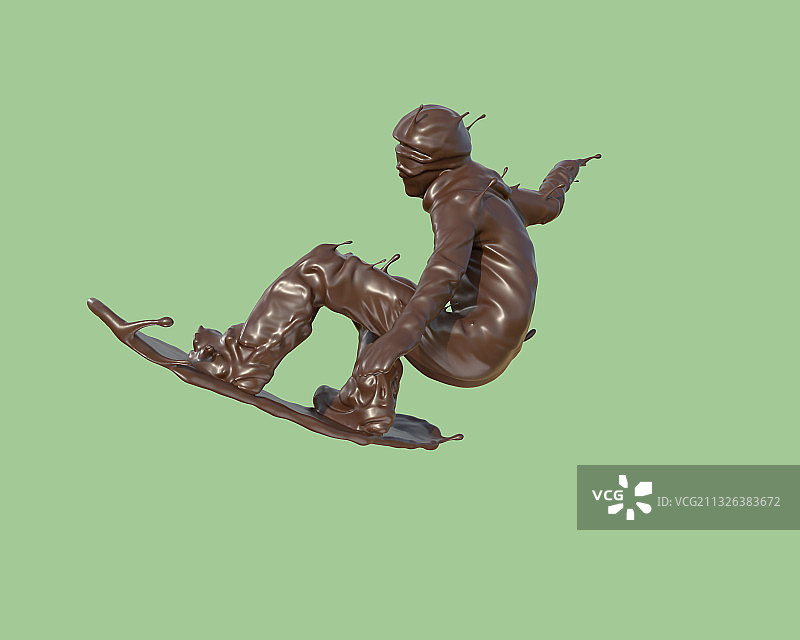 巧克力质感单板滑雪图片素材