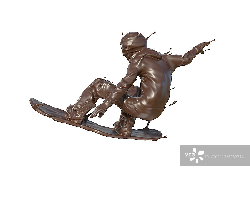 巧克力质感单板滑雪图片素材