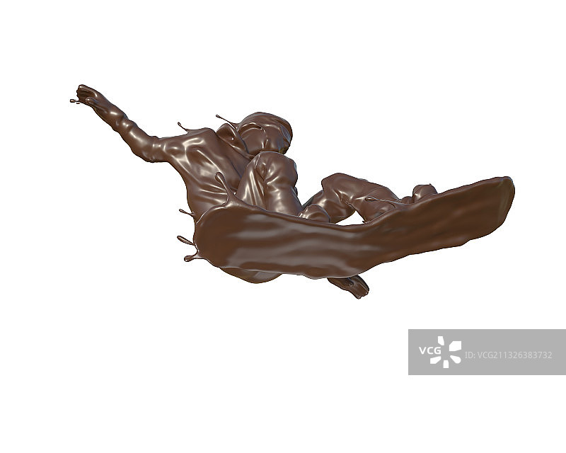 巧克力质感单板滑雪图片素材