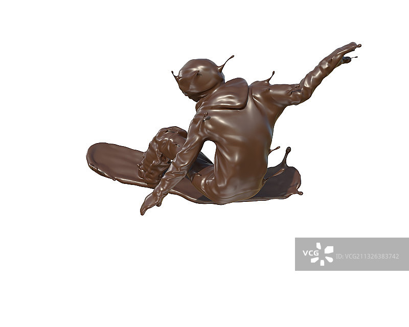 巧克力质感单板滑雪图片素材