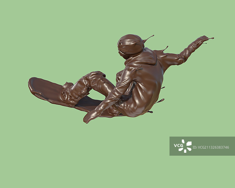 巧克力质感单板滑雪图片素材