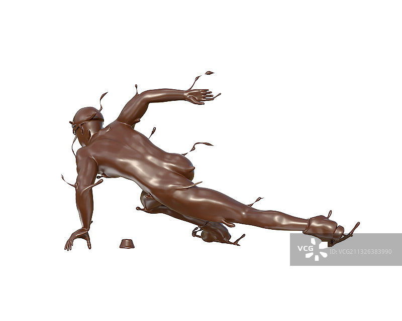 巧克力质感短道速滑图片素材