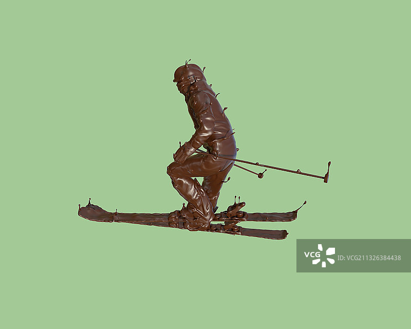 巧克力质感越野滑雪图片素材