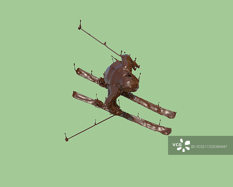 巧克力质感越野滑雪图片素材