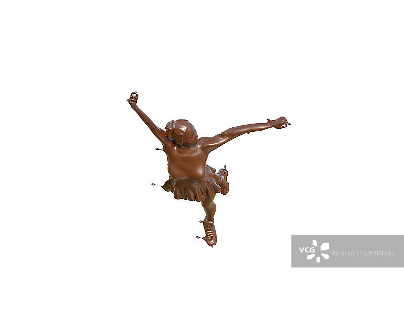 巧克力质感花样滑冰图片素材