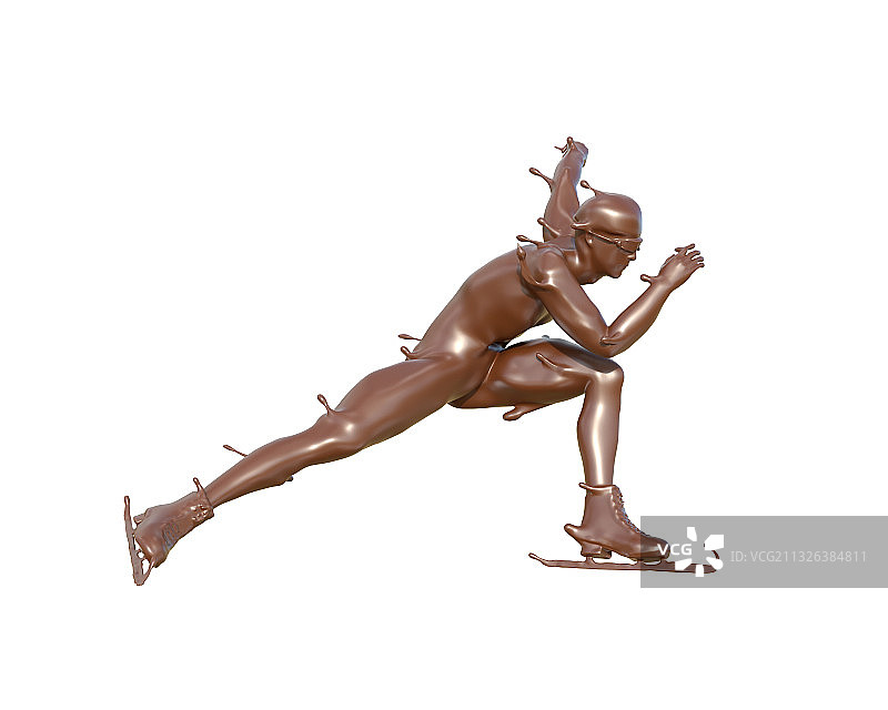 巧克力质感速度滑冰图片素材