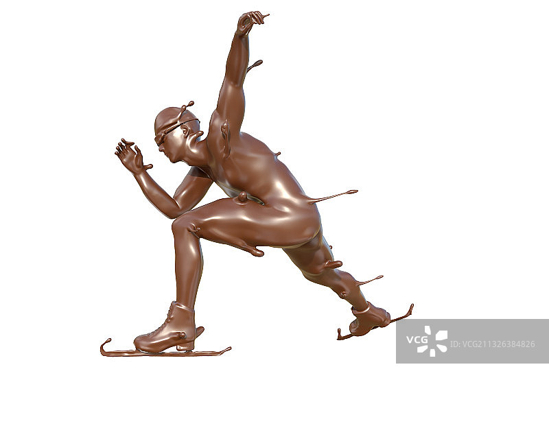 巧克力质感速度滑冰图片素材