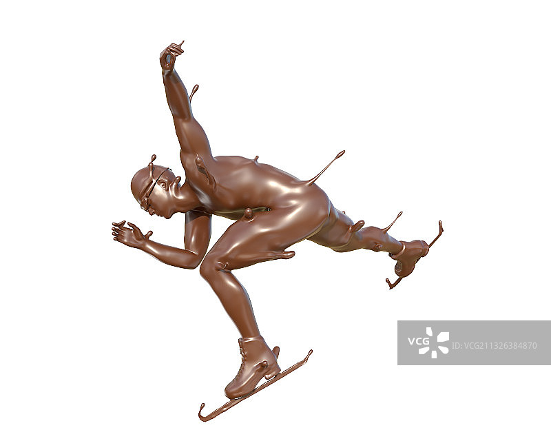 巧克力质感速度滑冰图片素材