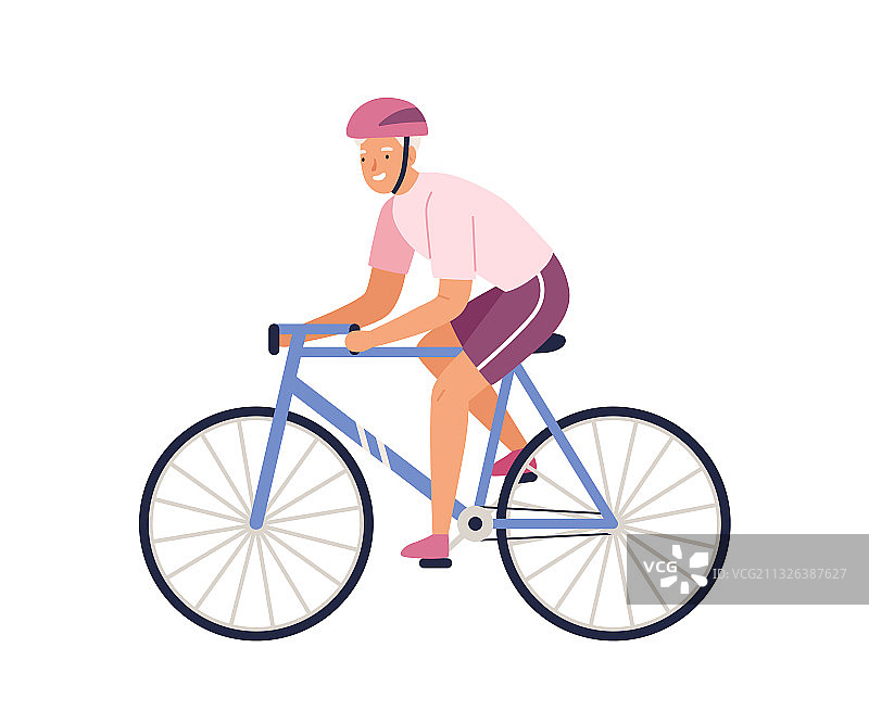 老年女性骑自行车图片素材