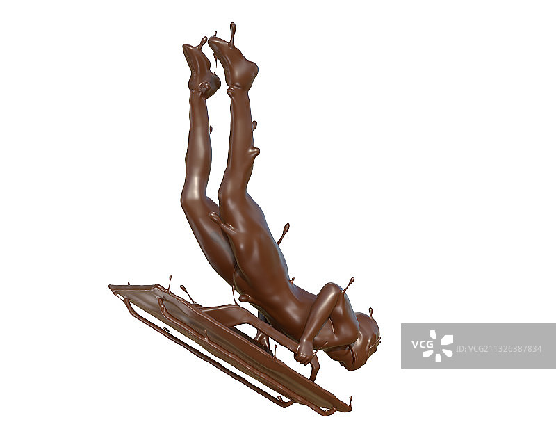 巧克力质感无舵雪橇图片素材