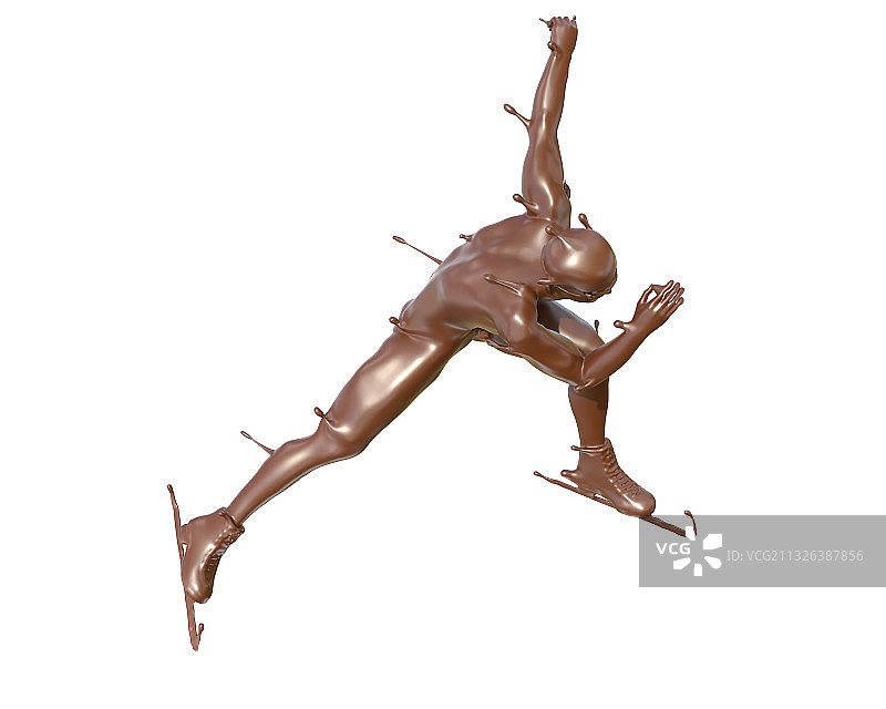 巧克力质感速度滑冰图片素材