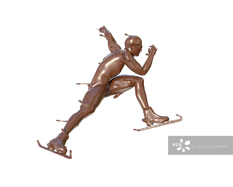 巧克力质感速度滑冰图片素材