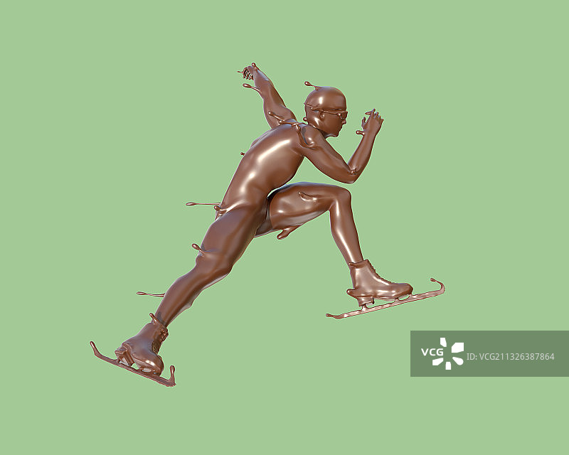 巧克力质感长道速滑图片素材