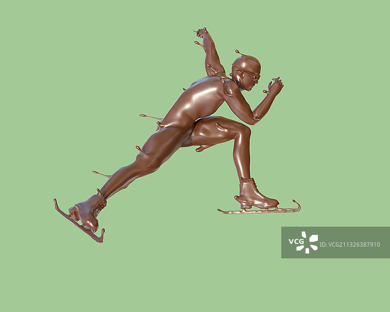 巧克力质感长道速滑图片素材