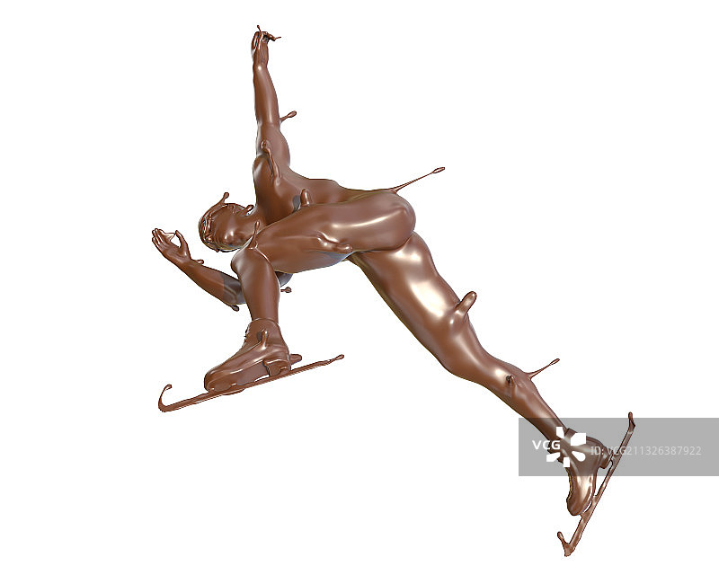 巧克力质感速度滑冰图片素材