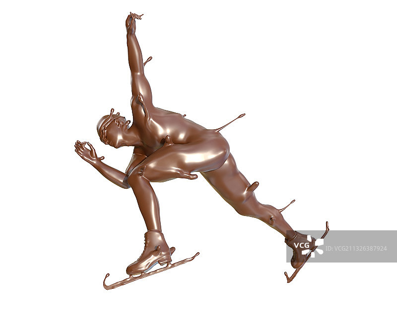 巧克力质感速度滑冰图片素材